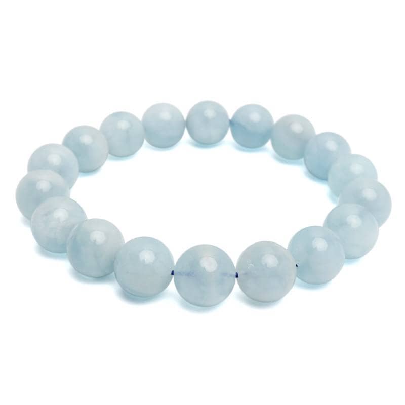 天然アクアマリンブレス 12.5mm [b862-12mm] | ブレスレット,ストーン