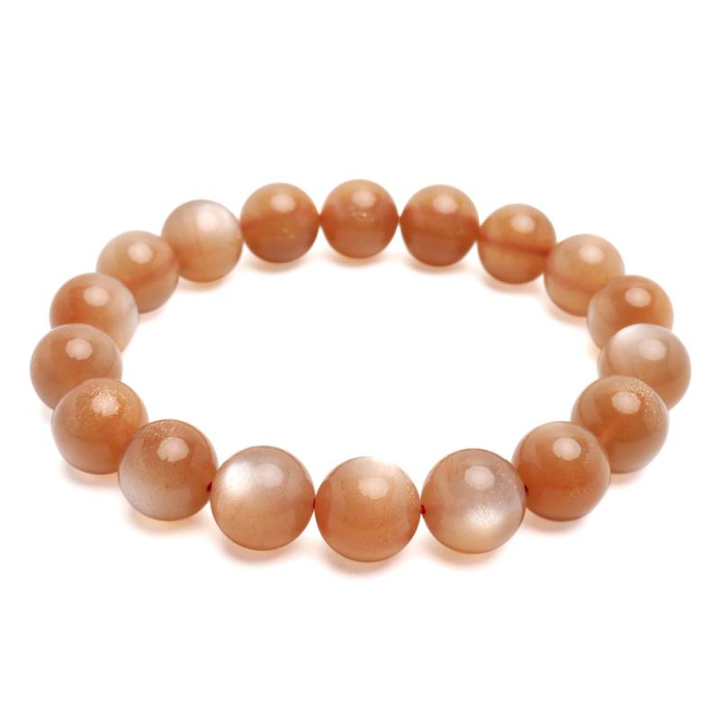 天然オレンジムーンストーンブレス 11mm [b869-11mm] | ブレスレット