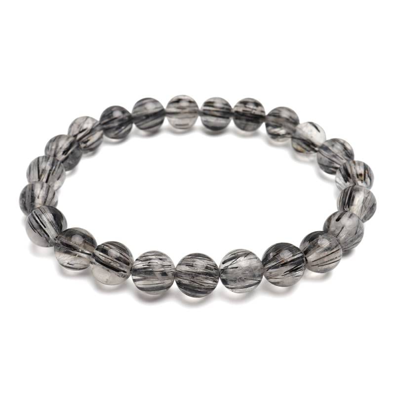 天然ブラックルチルクォーツブレス 8.5mm [b890-8mm] | ブレスレット