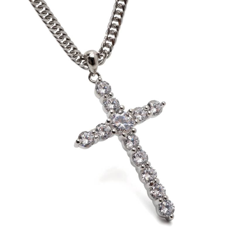 S925 ダブル喜平のクロスネックレス [ns257-cs053-3mm] | ネックレス