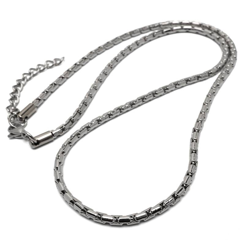 ステンレス メタルチェーンネックレス 3mm 3サイズ [n1120-3mm