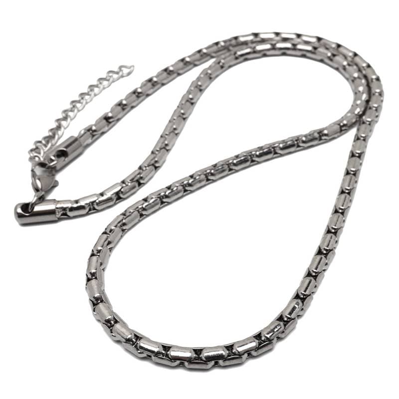 ステンレス メタルチェーンネックレス 4mm 3サイズ [n1120-4mm