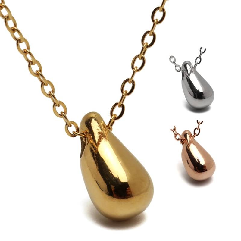 ステンレス 雫モチーフのネックレス 3色 [n1125] | ネックレス