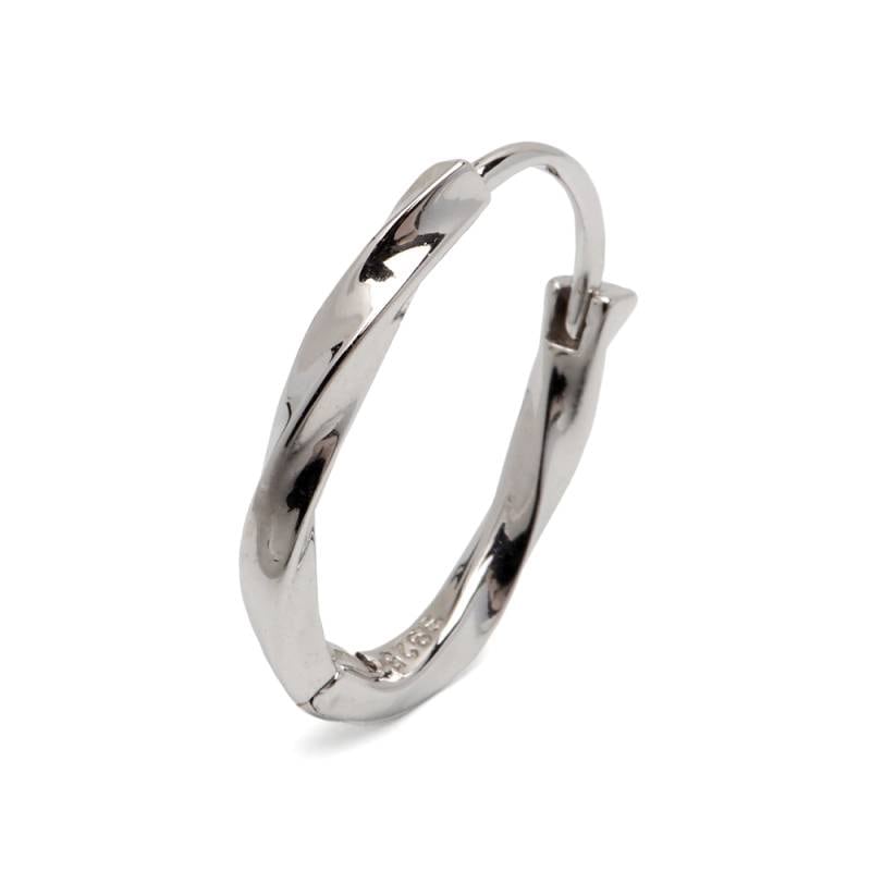 シルバー925 ツイストフォルムのオーバルピアス [es478] | ピアス