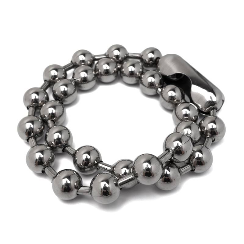 ステンレス Wラージボールチェーンブレスレット 幅10mm [b1000-10mm