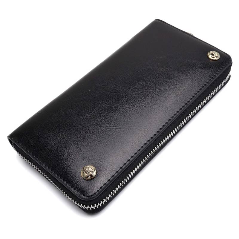 クロス模様の黒長財布 CROSS（クロス） 長財布 Vero ヴェロ メンズ ラウンドファスナー長財布