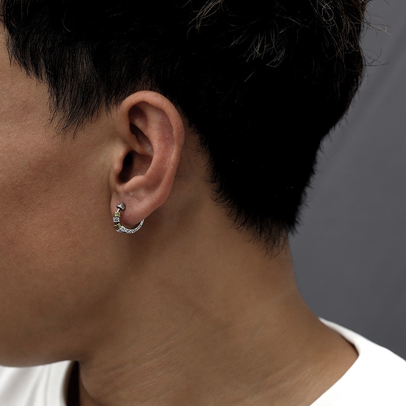 S925 唐草 アラベスク フープピアス [es398] | ピアス,シルバー925