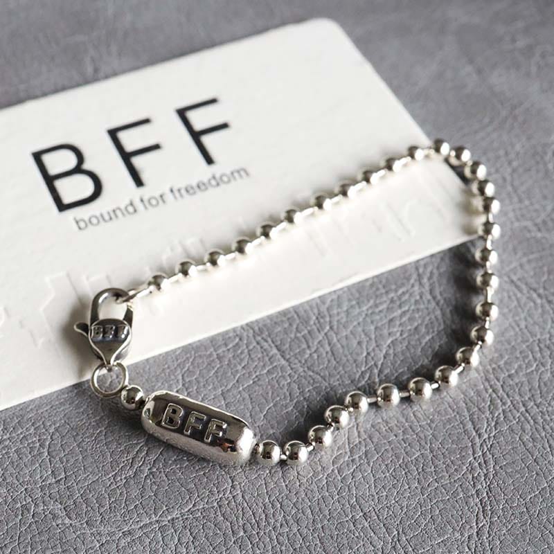 BFF S925 ボールチェーンブレスレット 幅3mm [bffbs002-3mm
