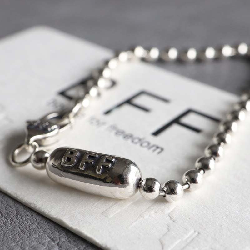 BFF S925 ボールチェーンブレスレット 幅3mm [bffbs002-3mm 