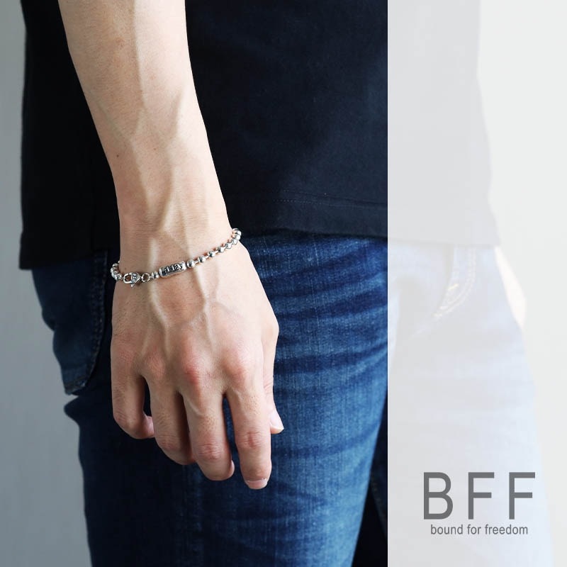 BFF S925 ボールチェーンブレスレット 幅5mm [bffbs002-5mm