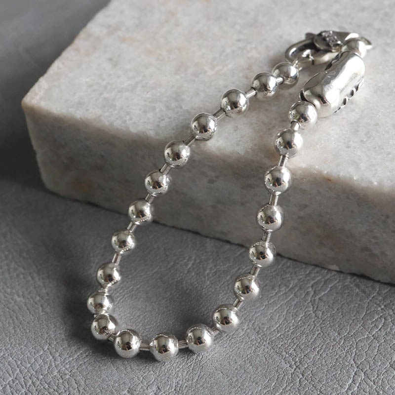 BFF S925 ボールチェーンブレスレット 幅5mm [bffbs002-5mm
