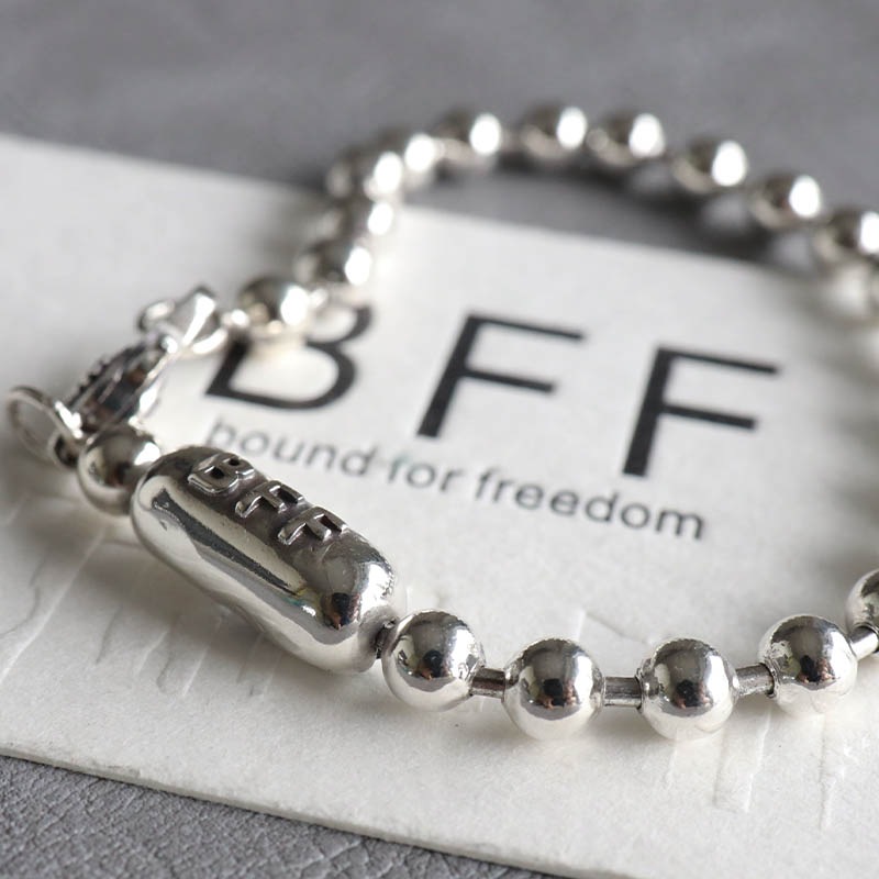 BFF S925 ボールチェーンブレスレット 幅5mm [bffbs002-5mm