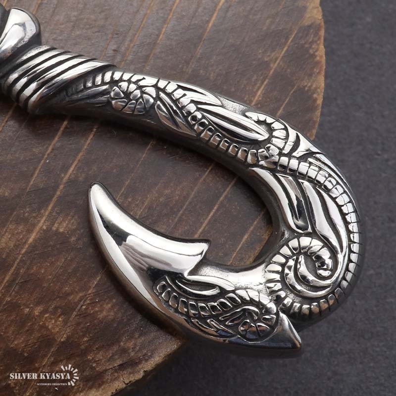 ステンレス フィッシュフックネックレス [nc106-n946-n348-s-6mm