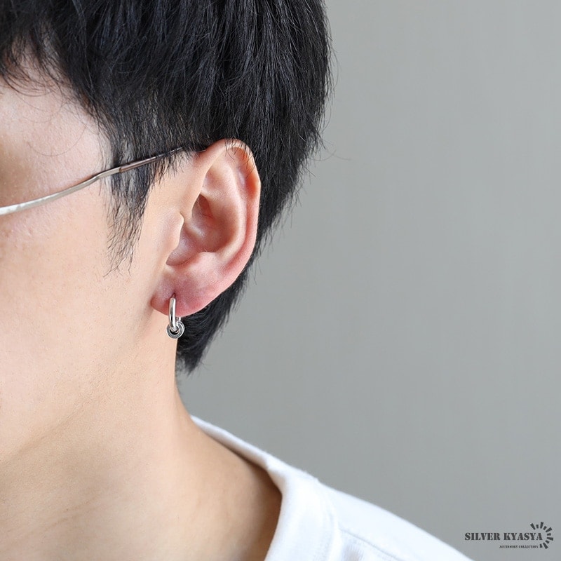 シルバー925 フープピアス 梵字 [es413-es260-2mm] | ピアス,シルバー