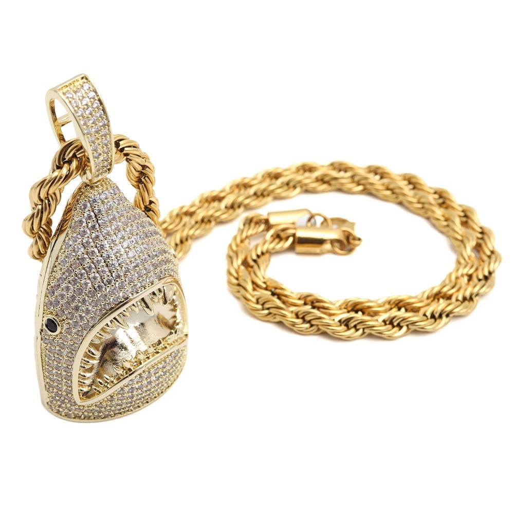 サメネックレス パヴェ [n432-gold] | すべての商品 | SILVER KYASYA