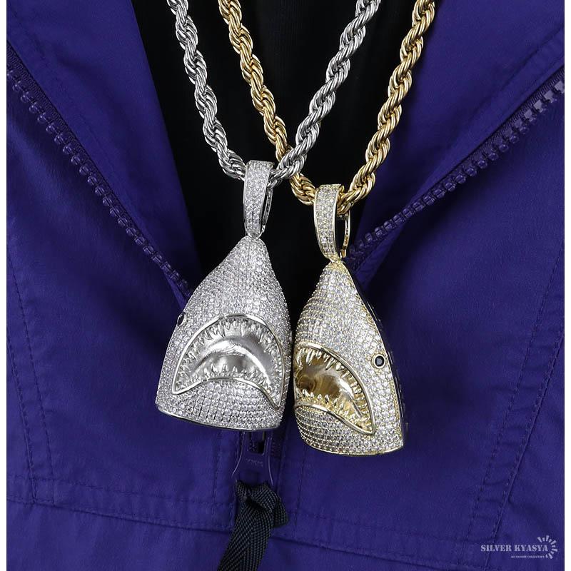 サメネックレス パヴェ [n432-gold] | すべての商品 | SILVER KYASYA