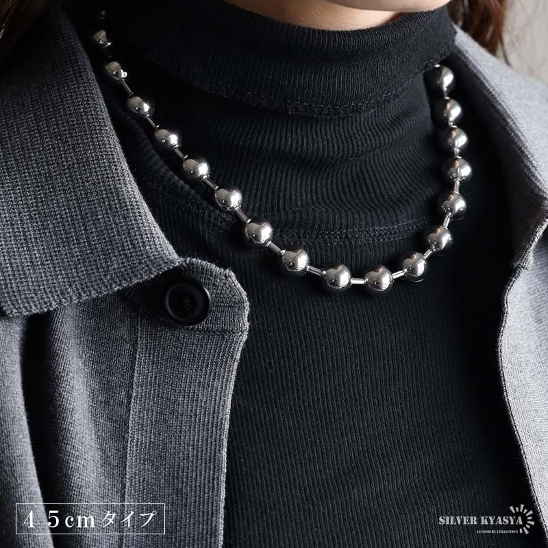 関税/送料込み【BELLGIO】10MMチェーン モアッサナイト&S925 ステンレス 極太幅 ボールチェーン 12mmタイプ [n1104-12mm