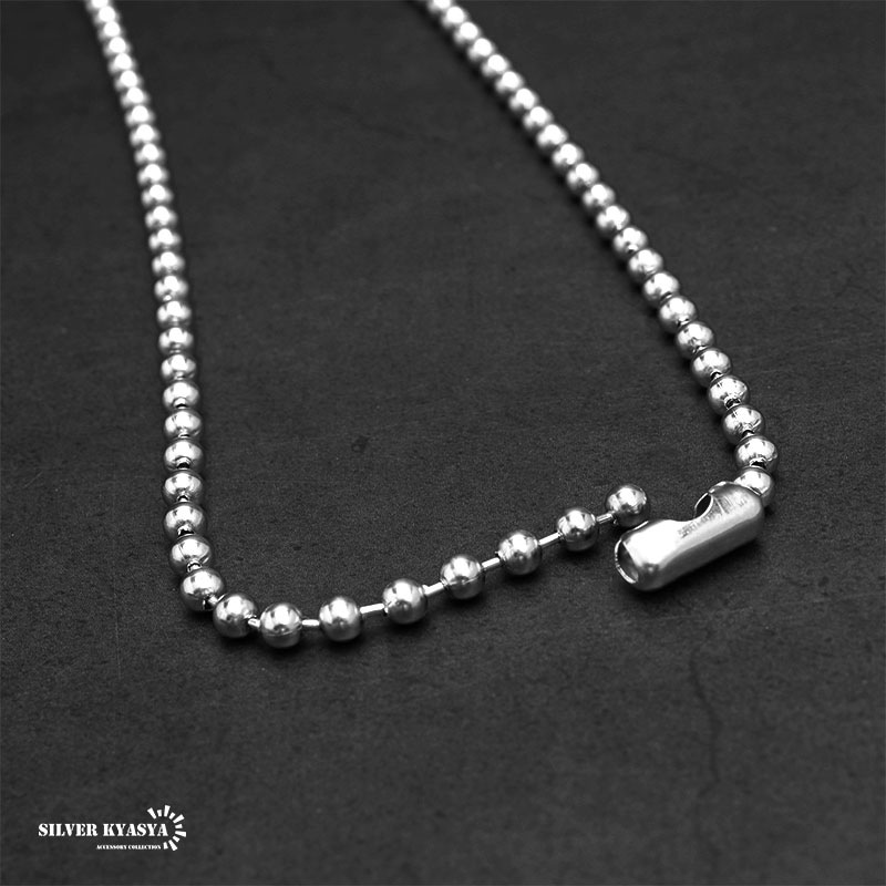 シルバー925 ボールチェーン ネックレス 幅1mm 60cm ネックレス