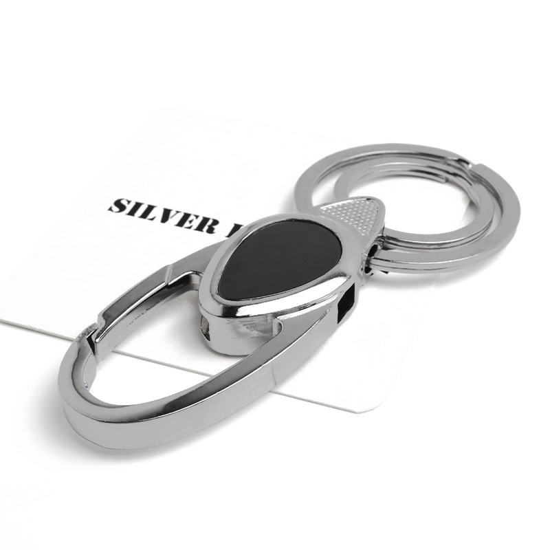 近未来的なデザインのメタリックキーリング [z060] | キーチェーン