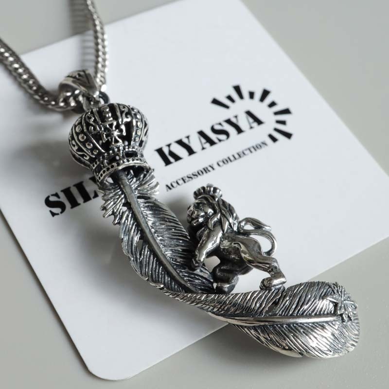 シルバー925 フェザーネックレス 50cm 60cm [nc119-ns141-cs053-3mm