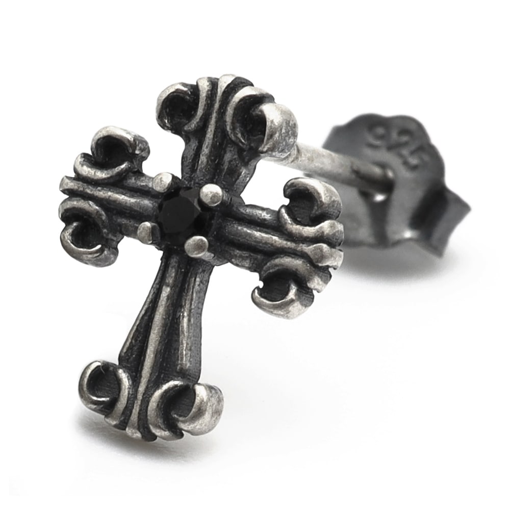 クロスピアス 925 ゴシッククロス スタッドピアス [es277] | スタイルで探す,個性が