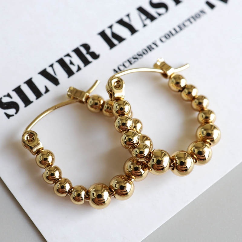 ステンレス つぶつぶフープピアス [e472] | ピアス,ステンレス,フープ