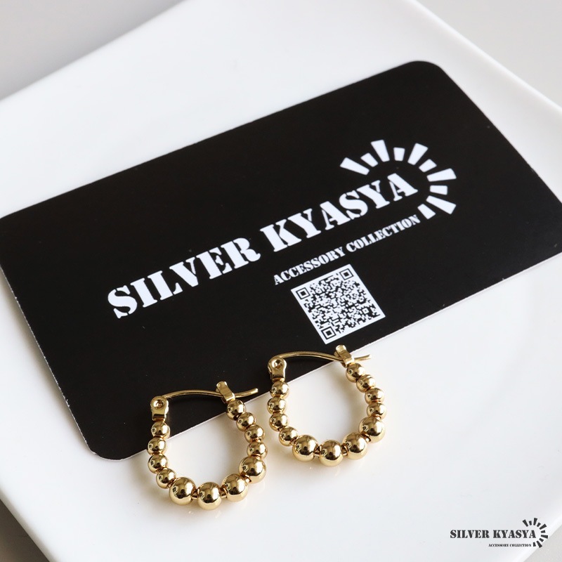 ステンレス つぶつぶフープピアス [e472] | ピアス,ステンレス,フープ
