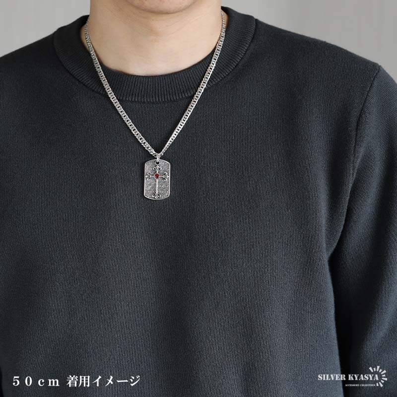 【131】シルバー925  ネックレス  ドッグタグ クロス 925刻印あり 131】シルバー925 ネックレス ドッグタグ クロス 925刻印あり