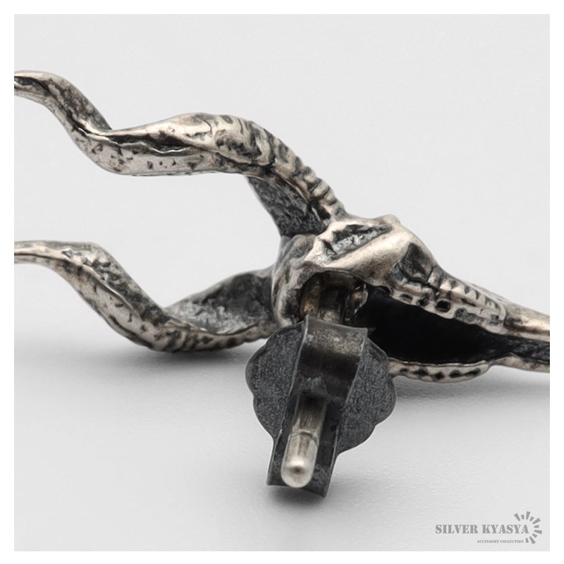 925 ゴートスカル スタッドピアス [es278] | スタイルで探す