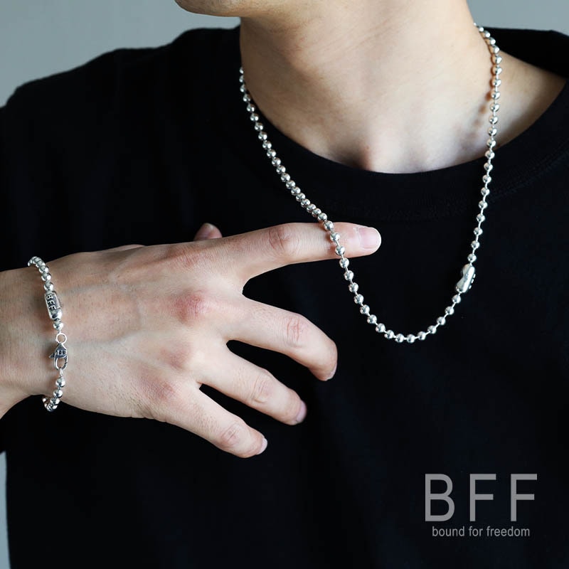 BFF 925 ボールチェーンネックレス 幅5mm [bffns036-5mm-60cm