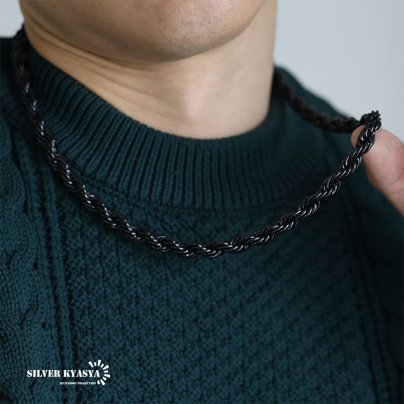 関税/送料込み【BELLGIO】祈りペンダント&ロープチェーン 極太 ロープチェーン ゴールド 18k gp[c030-rope-g8