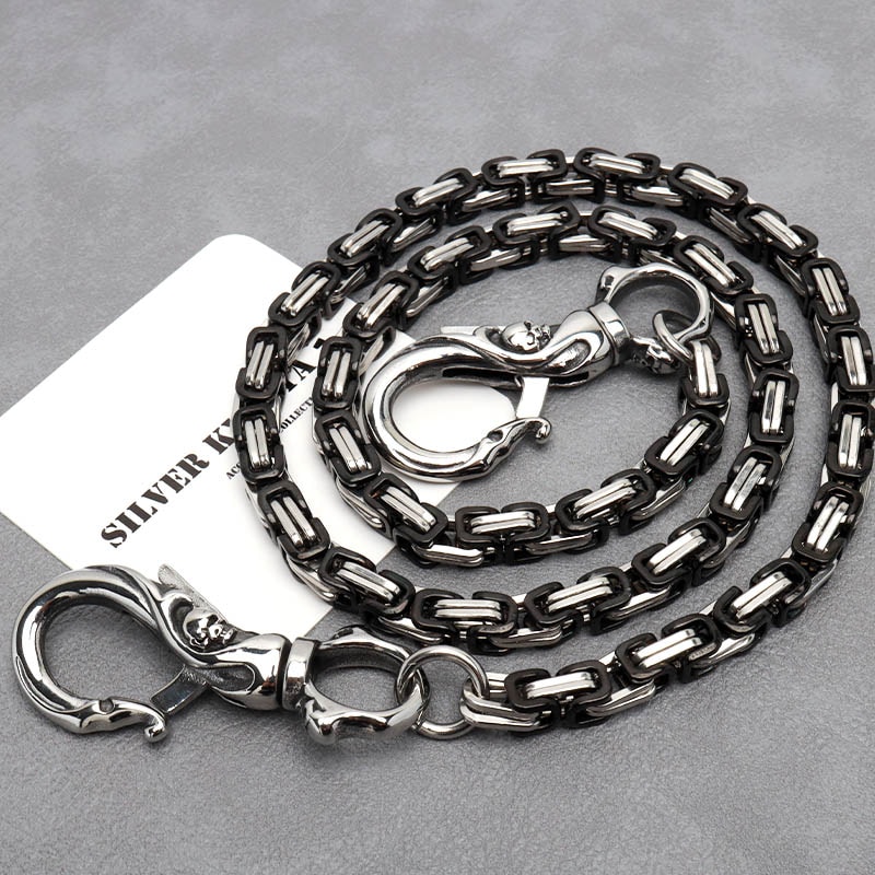 ステンレス ビザンチン ウォレットチェーン [wc049-n635-6mm-sb