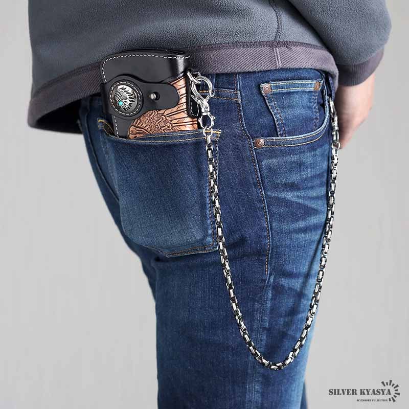 ステンレス ビザンチン ウォレットチェーン [wc049-n635-6mm-sb