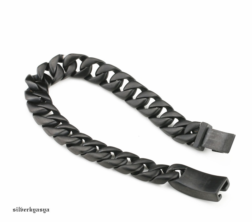 ケムリ ブラック クロコダイル ブレスレット 最終価格 ステンレス喜平ブレスレット ブラック [b148] | すべての商品 | SILVER