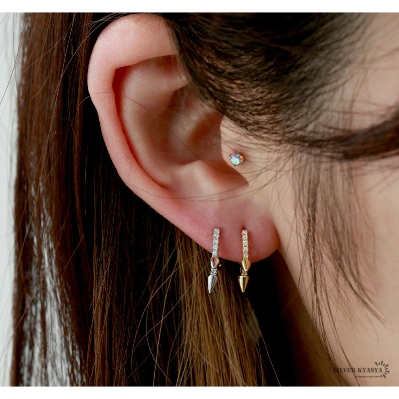 プリュイ　ラバピアス　925 925 スタッズ フープピアス [ce102] | ピアス,シルバー925,フープ