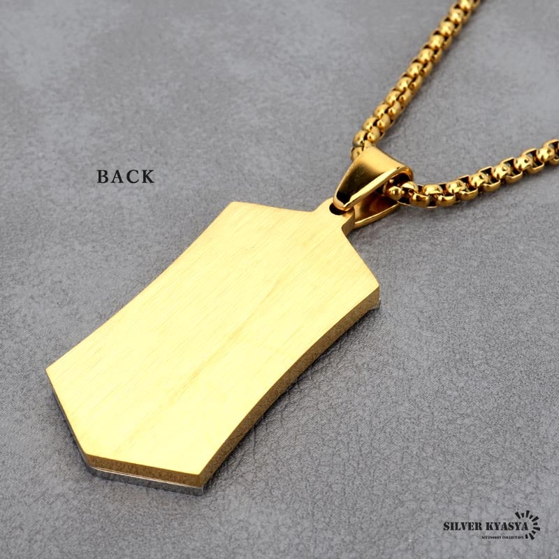 ステンレス ドッグタグネックレス [n715-gold] | ネックレス