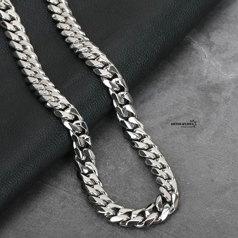 ステンレス 6面喜平ネックレス 14mm [n309-silver-14mm