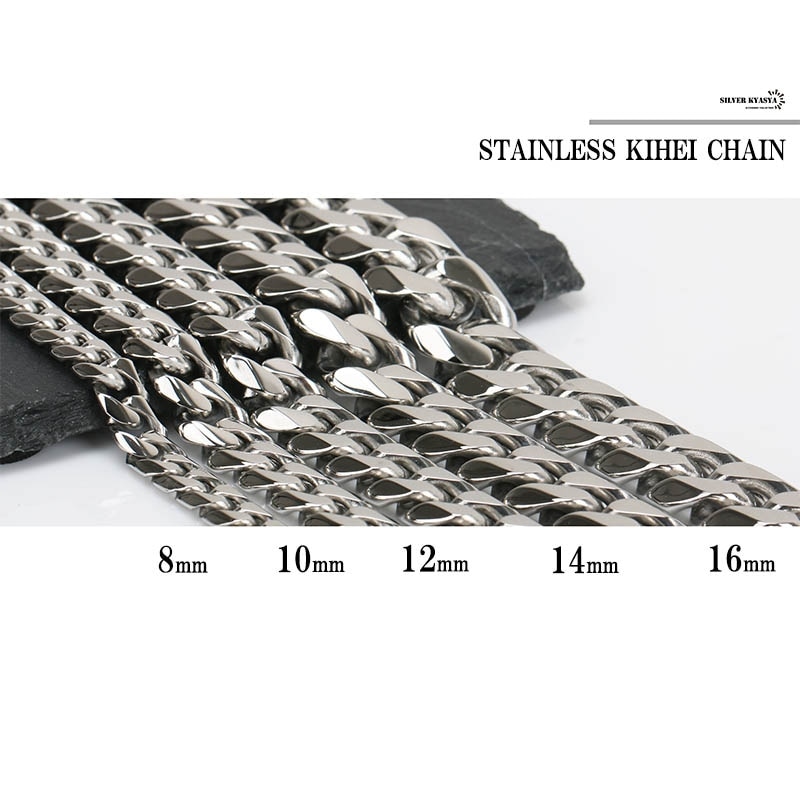 ステンレス 6面喜平ネックレス 14mm [n309-silver-14mm