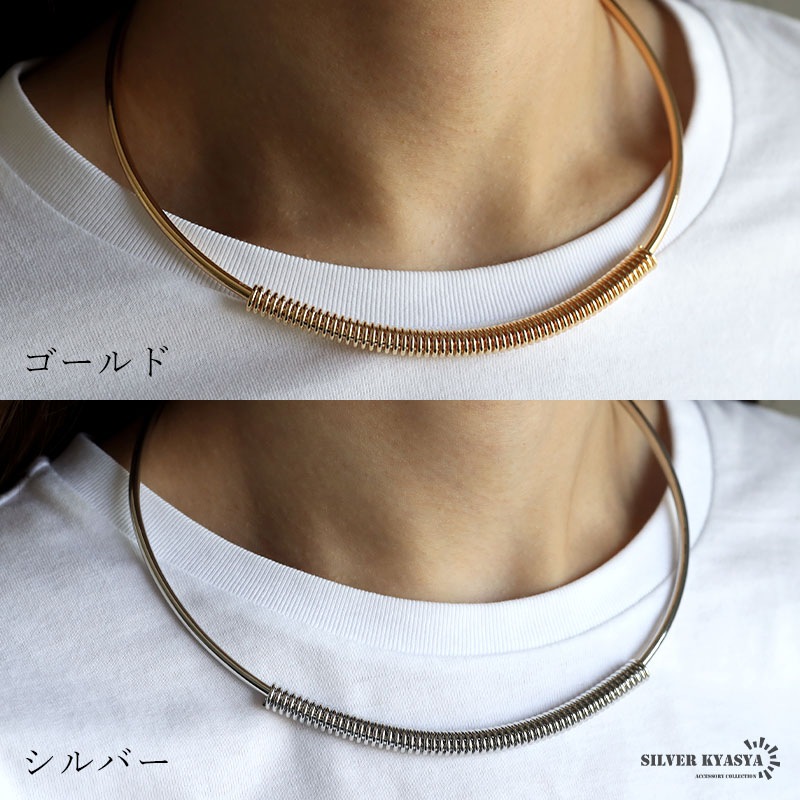 メタルなシンプルチョーカー 2色 [n1023] | ネックレス | SILVER KYASYA