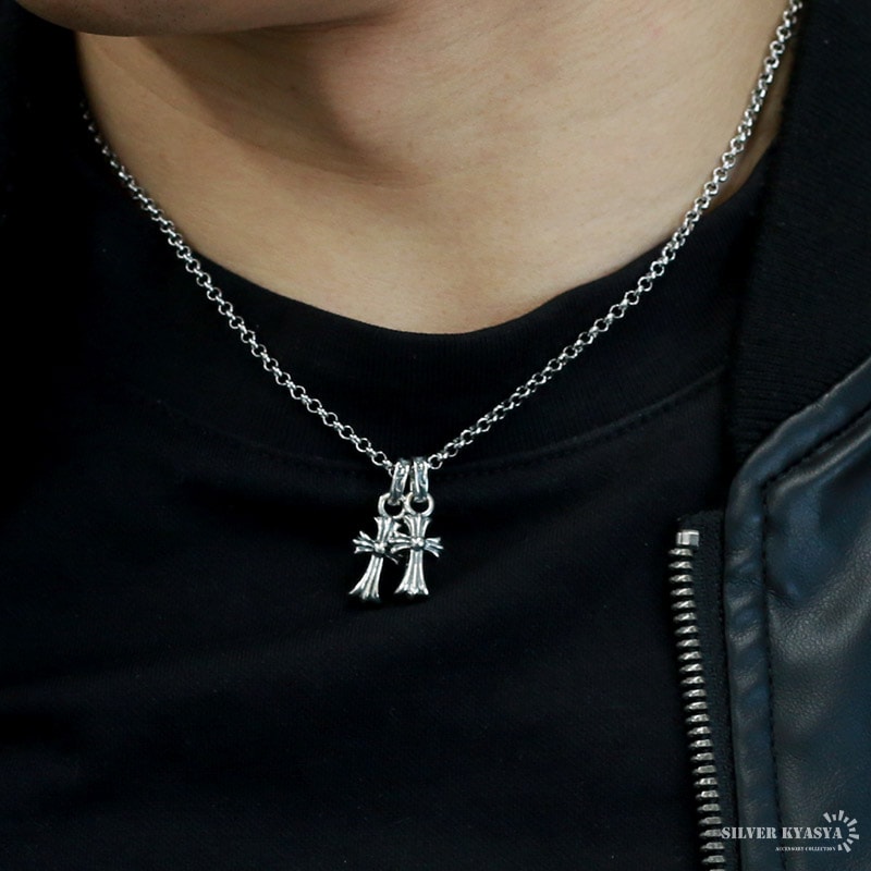 シルバー925 クロスネックレス [ps214-silver] | ネックレス,シルバー