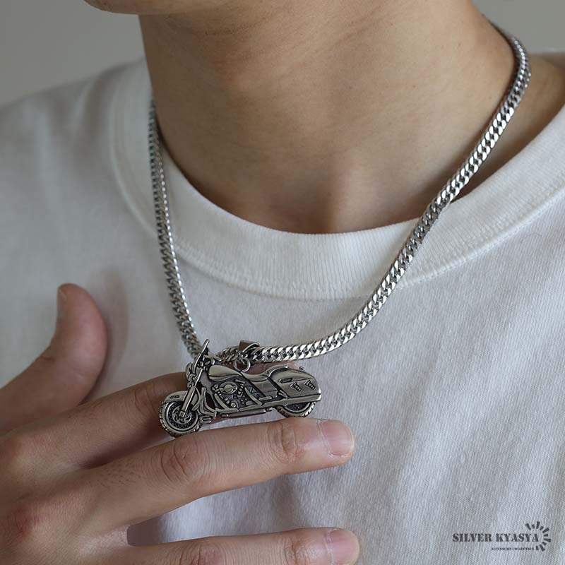 ステンレス リアルバイクネックレス [n891-n348-6mm] | スタイルで探す