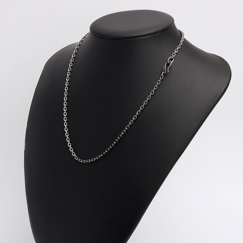 925 4面カットあずきチェーン 燻し加工 [cs030-3mm] | ネックレス