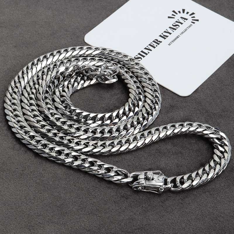 ステンレス製 ダブル喜平ネックレス [n956-silver-7mm