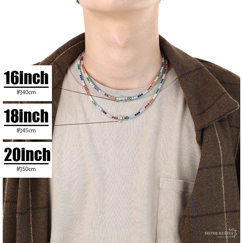 テニスチェーンネックレス カラフル [n515-gold] | スタイルで探す,HIP