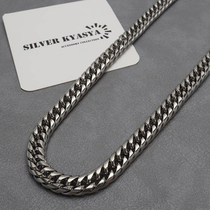 ステンレス ダブル喜平チェーンネックレス 8mm [n890-8mm