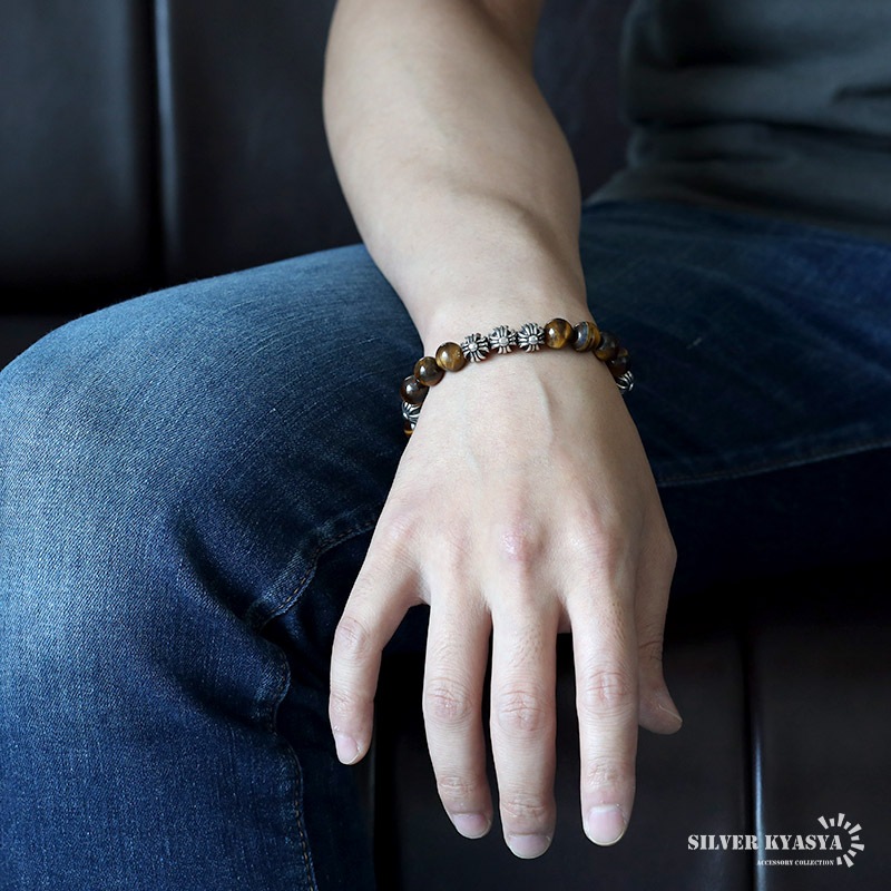 タイガーアイたんのブレスたん！綺麗！ Amazon | [GOLD STONE] 天眼石 タイガーアイ ヘマタイト