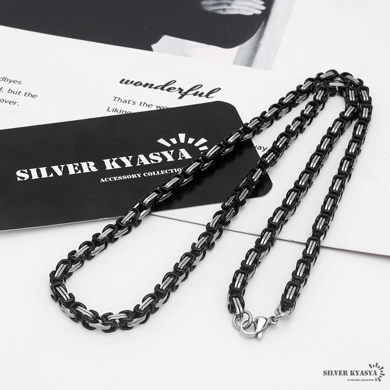 BANEL ブラック×シルバー ネックレス 52cm BANEL ブラック×シルバー ネックレス 52cm Amazon | BANDEL