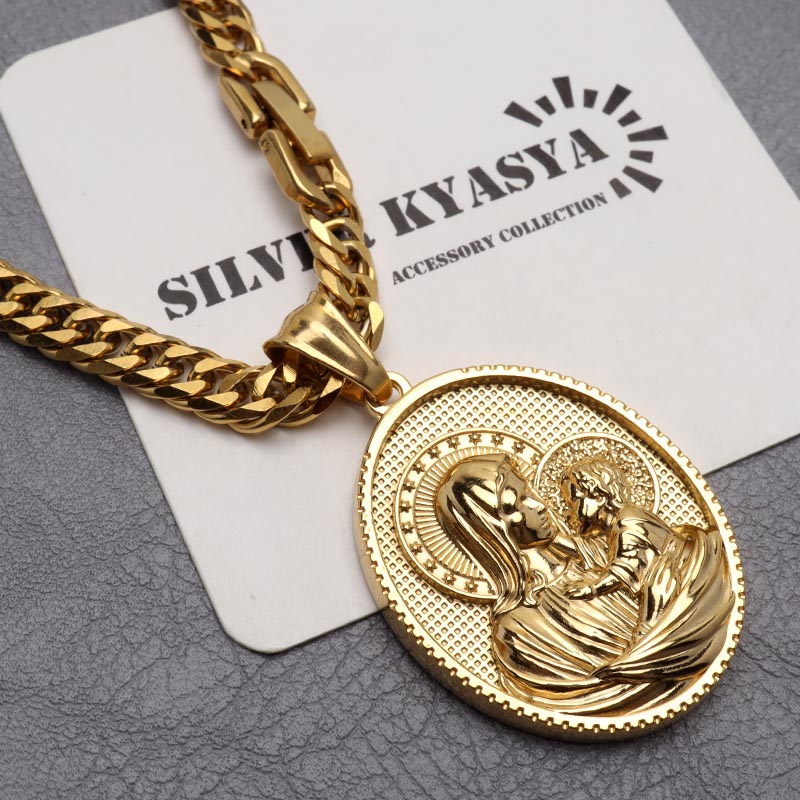 ステンレス メダイネックレス ダブル喜平 [n1027] | ネックレス