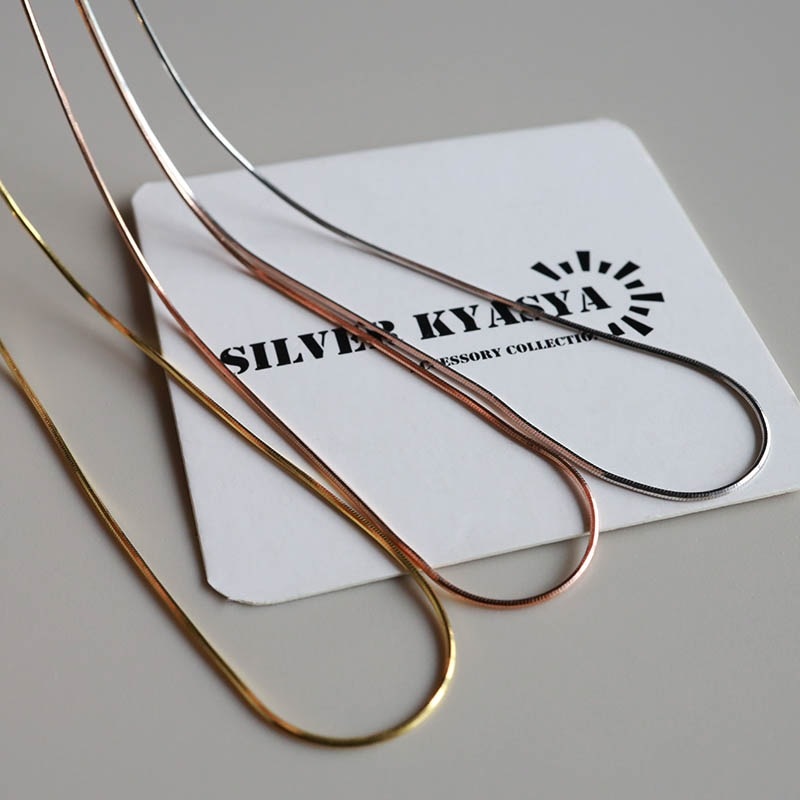 S925 スネークチェーンネックレス 3色 [cn142] | お洒落な