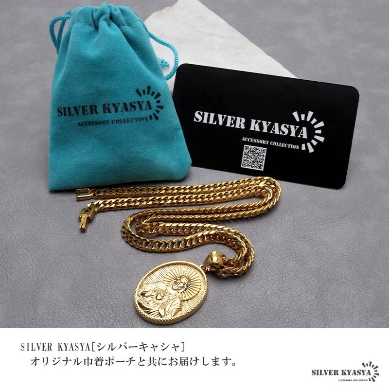 ステンレス メダイネックレス ダブル喜平 [n1028] | ネックレス